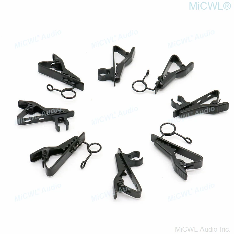 

Black Metal Clip Lavalier Headset Microphones Attaching Clamp for Sennheiser Shure Audio-Technica Microfone 6mm Size