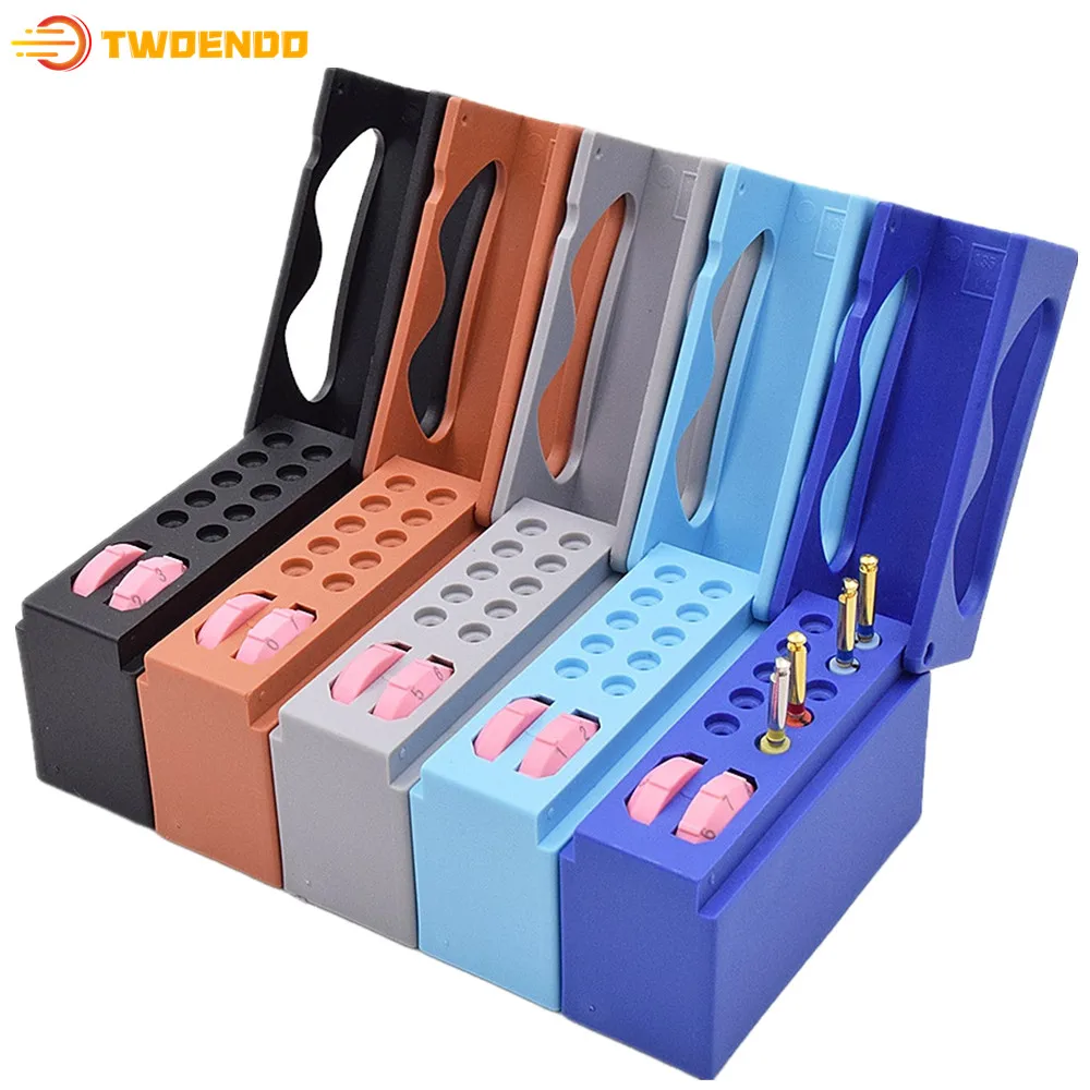Dental 50 Times Memory Endo Holders 10 Holes Autoclavable Root canal Disinfection Instrument Disinfection Box