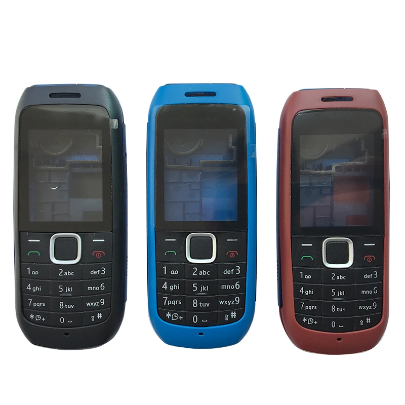 BINYEAE New Full Housing Case Cover Facing Front Frame With Key Board Display Glass+Middle Frame+Back Cover For Nokia 1616