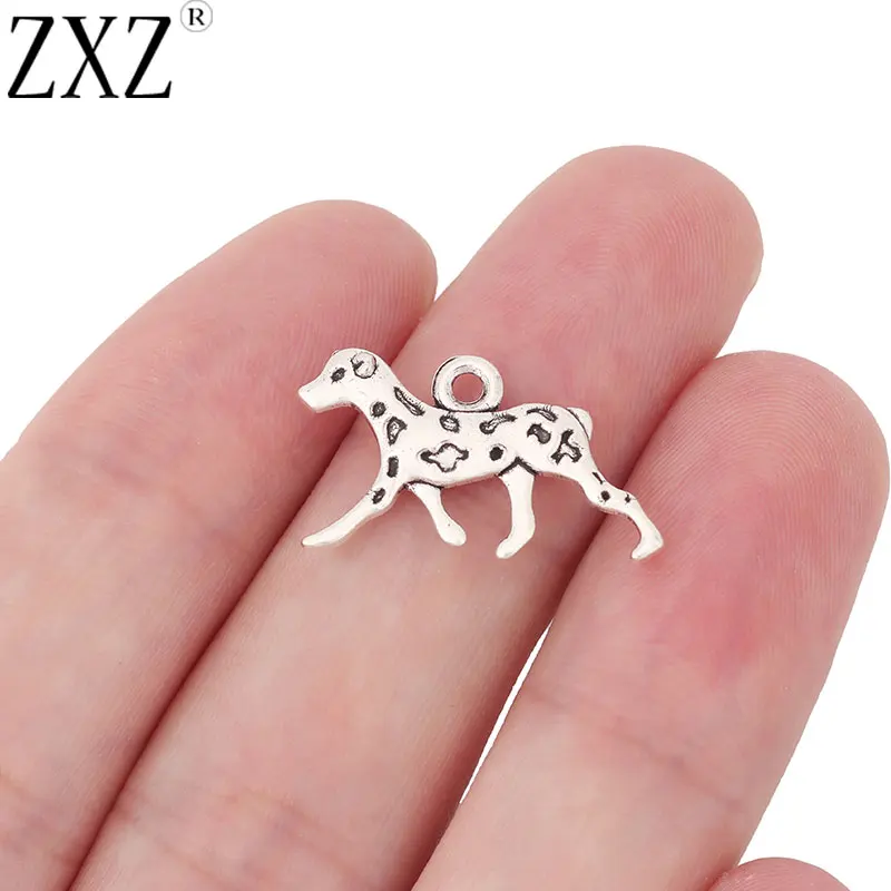 ZXZ 30pcs Tibetan Silver Dog Charms Pendants Beads Double Sided for DIY Necklace Bracelet Earring Jewelry Making Accessories