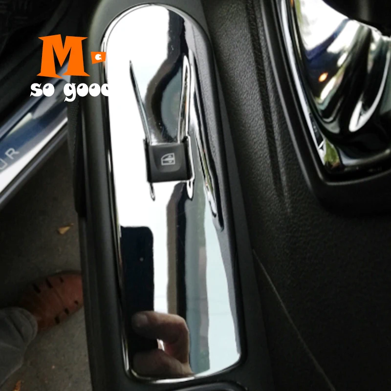 ABS Chrome For Renault Captur 2013 2014 2015 2016 Car Styling Accessories Door Window glass Lift Control Switch Panel cover trim