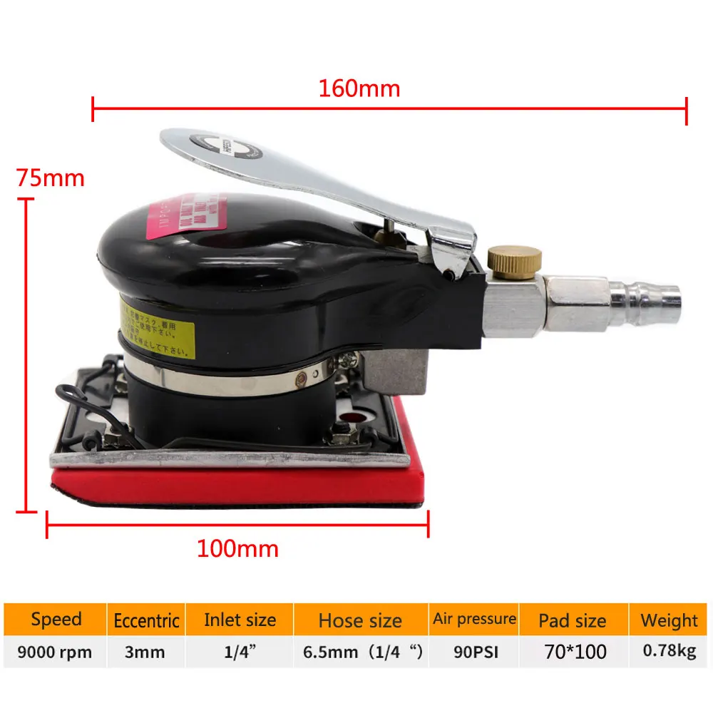 10000rpm Professional Air Sander Pneumatic Polishing Machine Stone Wood Grinding Air Polisher Grinder Tool Accessories