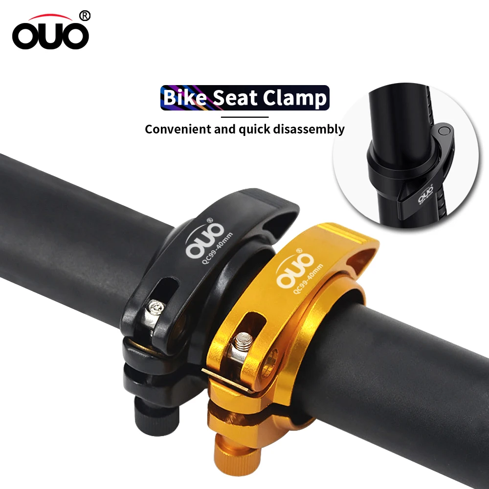 OUO 40mm 41mm Foldable Bicycle Seatpost Clamp Quick Release Folding Bike Seat Clamp For Dahon 33.9mm SeatPost Aluminum Seat Tube