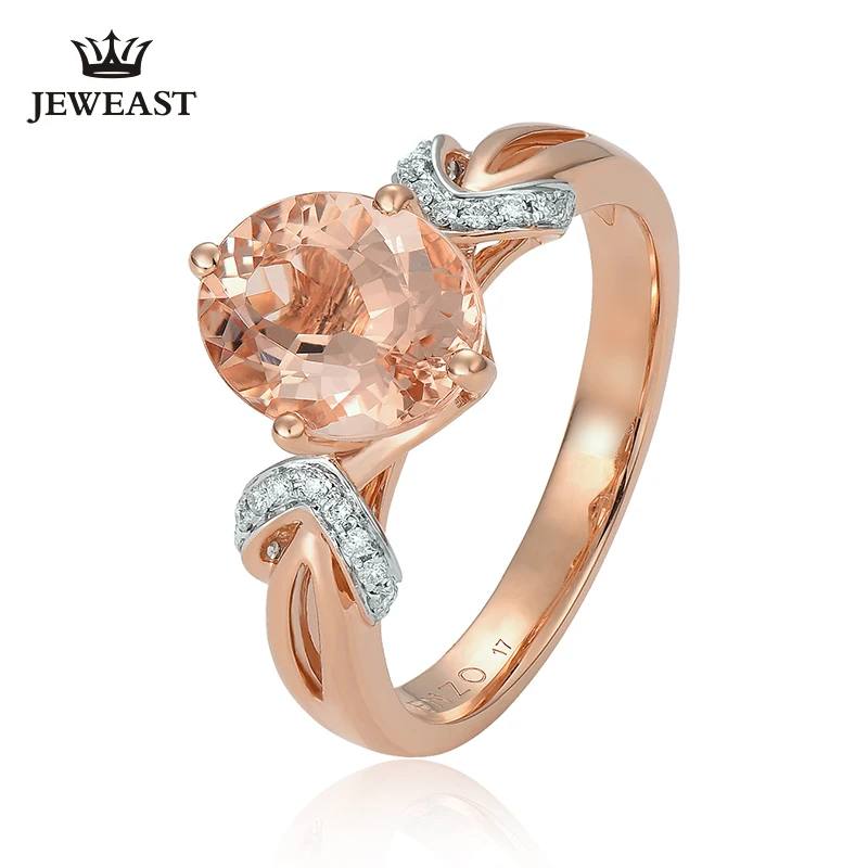 

ENZO Natural Morgan Stone18K Pure Gold 2023 New Hot Selling Top Ring Women Heart Shape Ring For Ladies Woman Genuine Jewelry