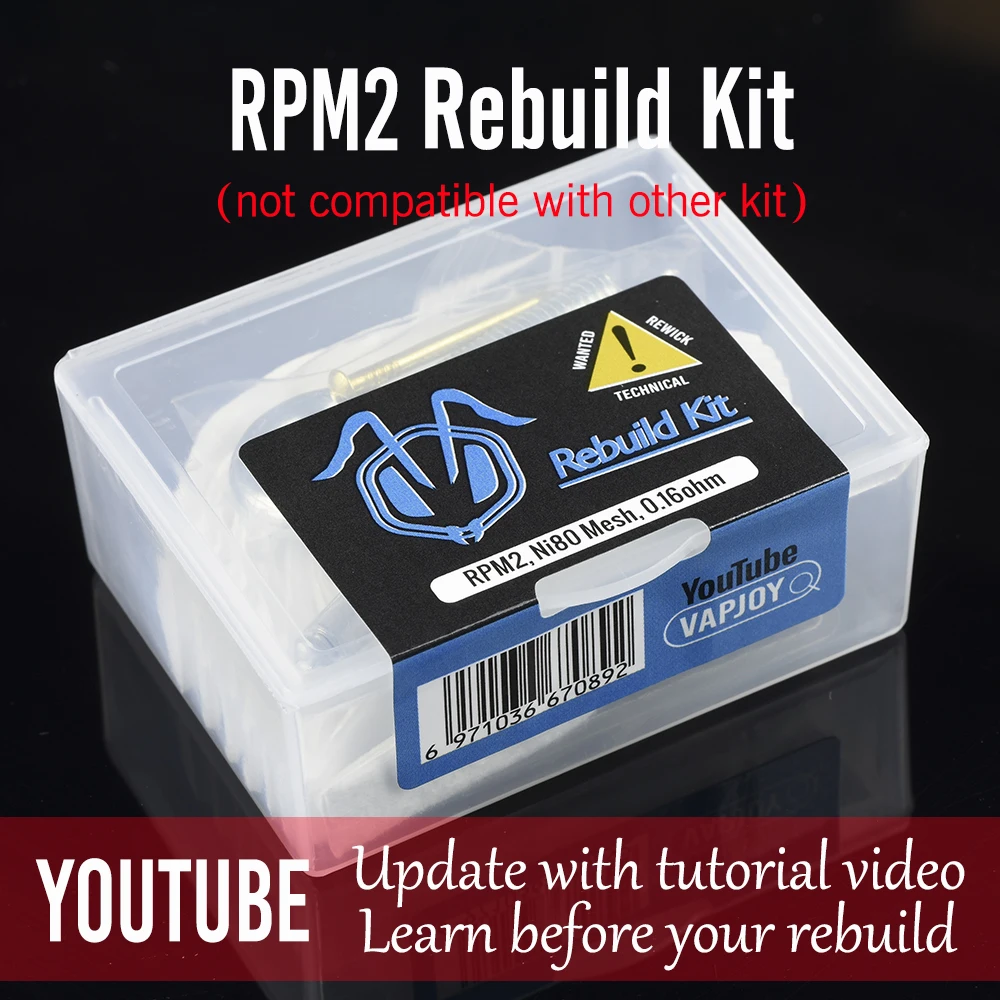 2Box VAPJOY DIY Tool Rebuild Kit RPM 2 RBA Mesh Coil Head Evaporator Resistor Vape Heater Resistance Core for NORD4 Scar P3 P5