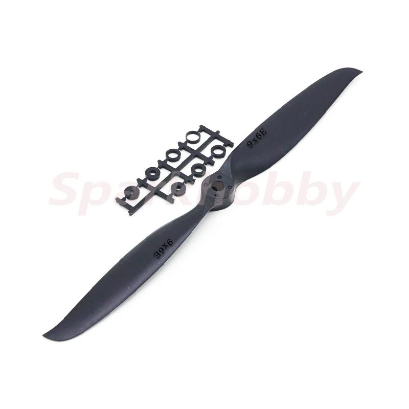 5PCS KMP 9x6E 2-blade Black propeller with paddle ring efficient electric propeller for RC fixed wing Airplane parts