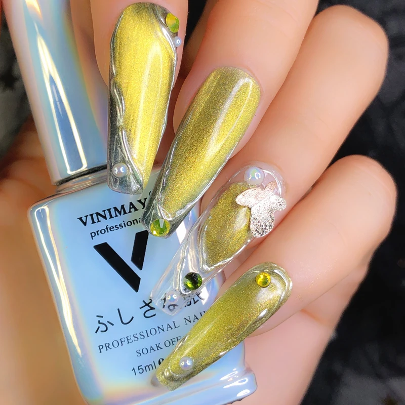 VINIMAY New Spar Cat Eyes Nail Art Design Manicure 15Ml Soak Off Enamel 9d cat eyes Gel Polish UV Gel Nail Polish Lacquer