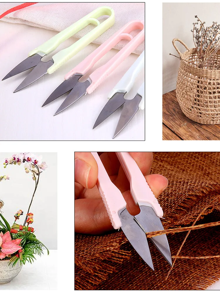 1PCS U-shaped Scissors Embroidery Tailor Tool Plastic Tailor Scissors Thread Wire Cutter Sewing Snips Sewing Accessories