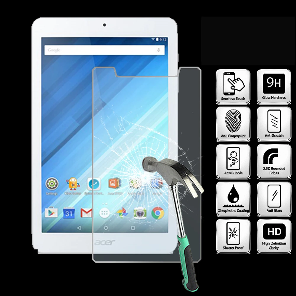 For Acer Iconia One 8 B1-850 8" Tablet Tempered Glass Screen Protector Cover Explosion-Proof Anti-Scratch Screen Film