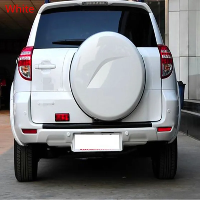 3Color Black,White,Silver High quality ABS Spare Tire Cover Plastic Spare Tire Cover Fit For 07-12 Toyota RAV4