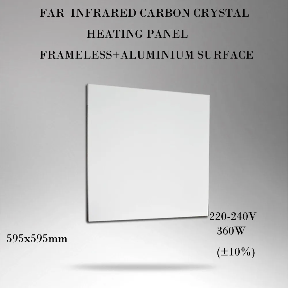 

NF 360W 595x595mm Frameless White Wall Mounted Infrared Heating Panel Remote Home Warm Heaters