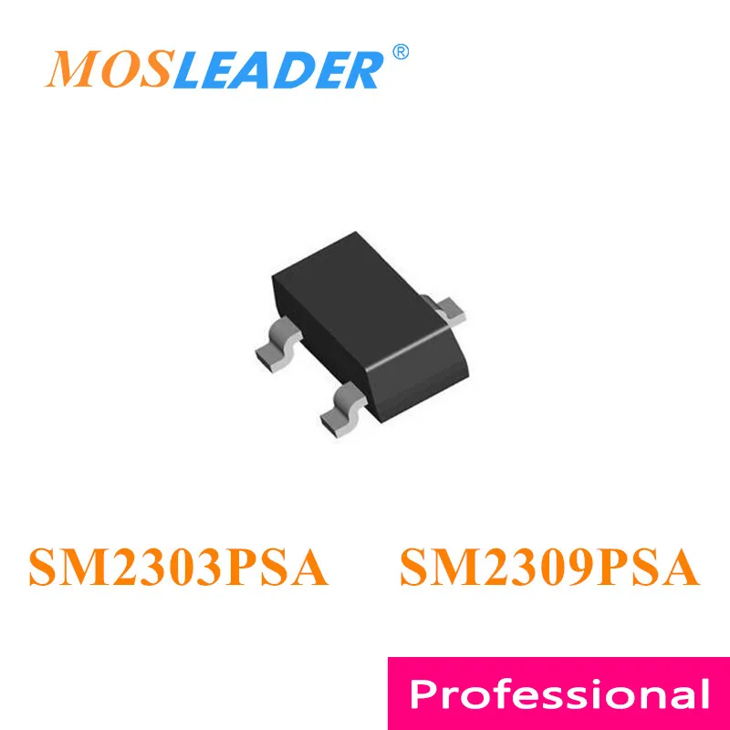 

Mosleader SM2303PSA SM2309PSA SOT23 3000PCS SM2303 SM2309 SM2303PSAC-TRG SM2309PSAC-TRG P-Channel 20V 30V High quality