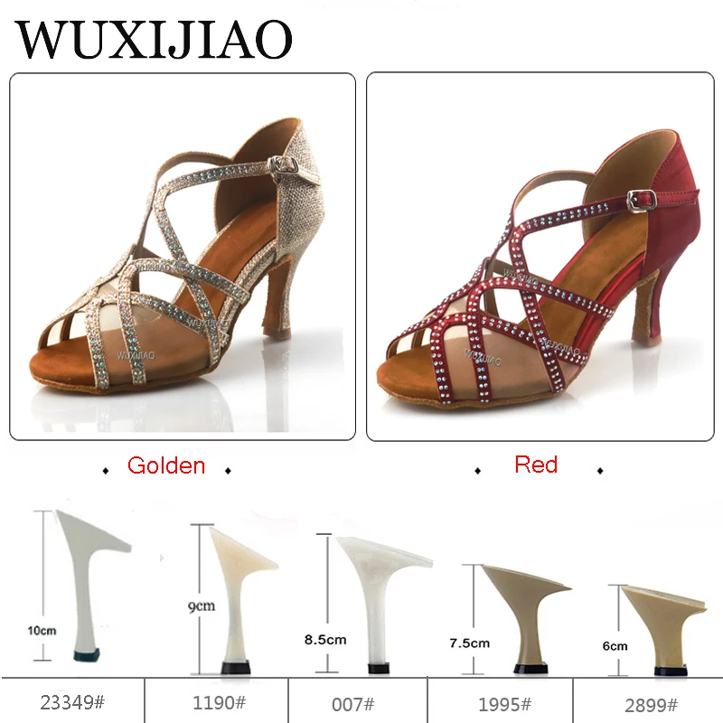 WUXIJIAO brand Latin dance high boots shoes soft sole shoes salsa ballroom ladies mesh dance shoes Cuba high heels