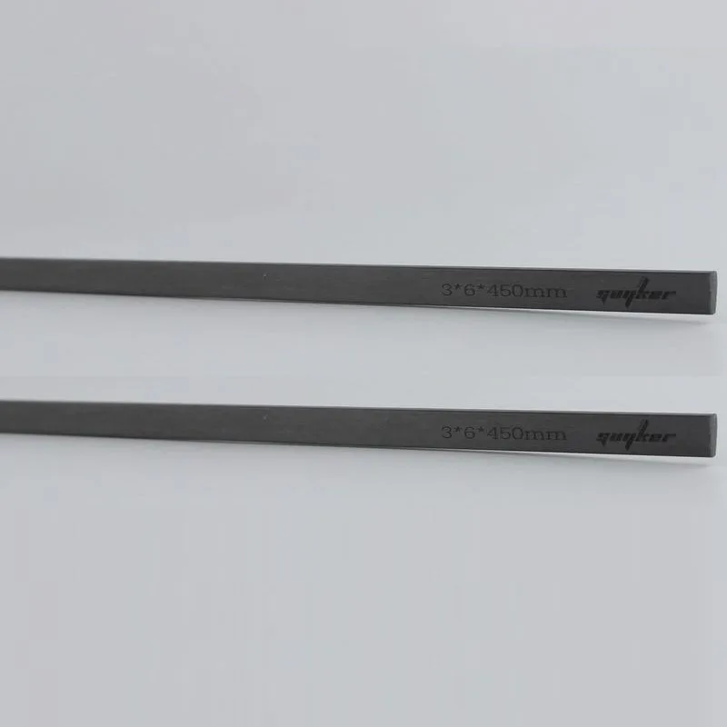 Guyker-varillas de cuello de fibra de carbono para guitarra, 3mm x 6mm x 38,0mm/450mm, 2 unidades