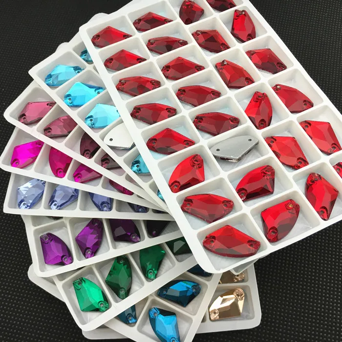 3256 Galactic 5x10,9x14,12x19,16x27 mm Sew On Crystal Flat Back Rhinestone Applique Strass Sewing Glass Stones For Craft