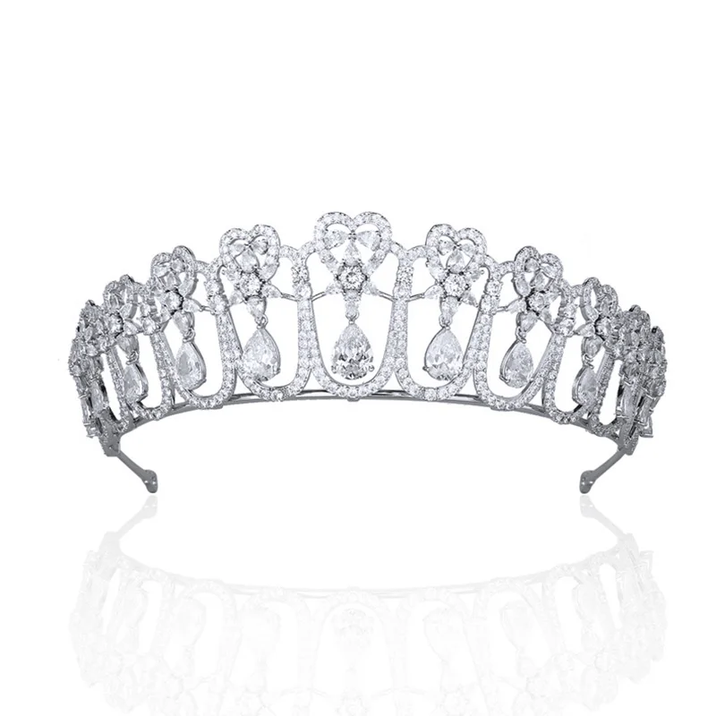 Classic Europe Royal Tiara,Drop Crystal Bride Tiaras for Bride,Prom,Party Head Accessories CH10411