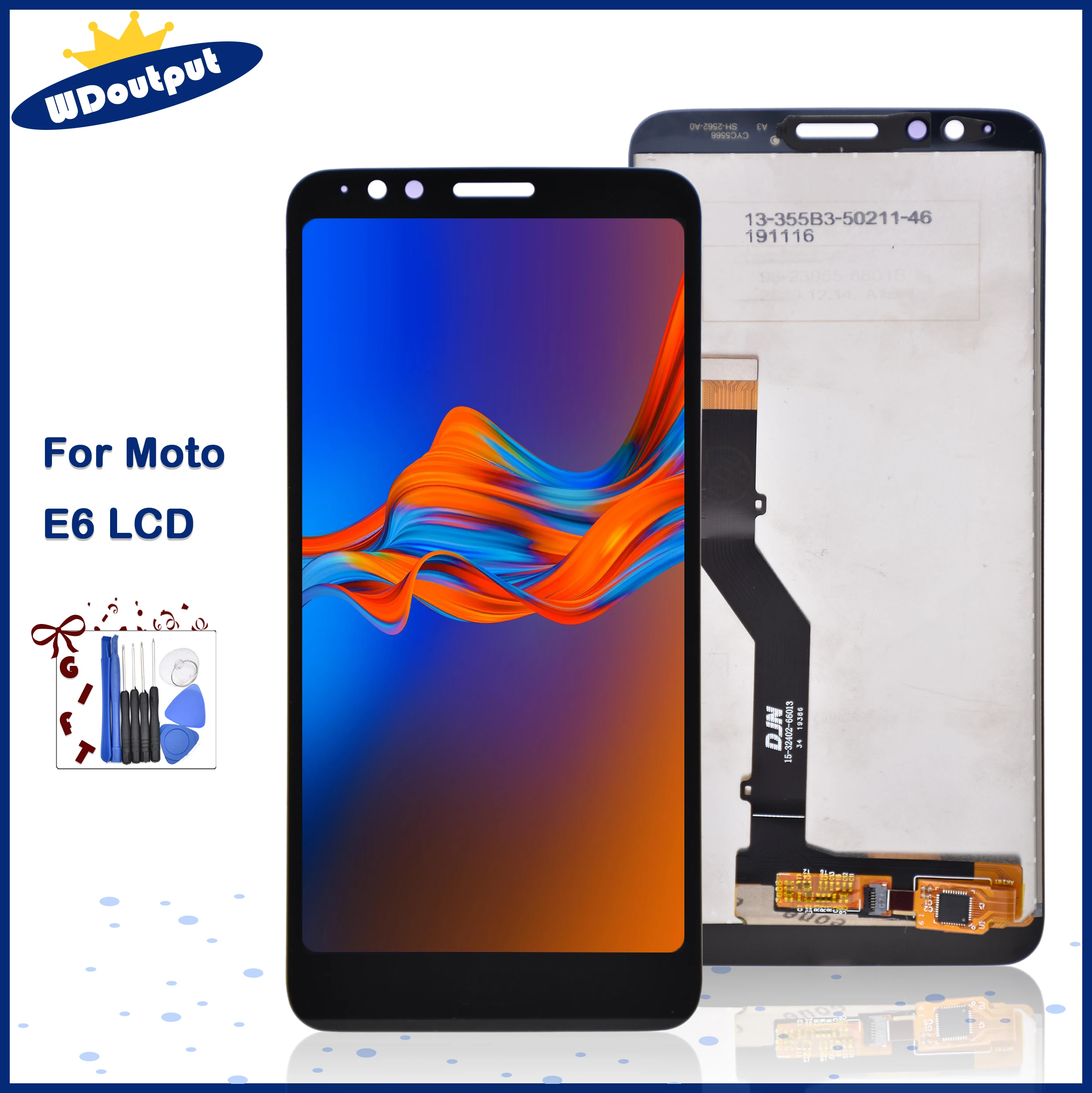 

5.5"Original For Motorola Moto E6 LCD Display Touch Screen Sensor Display Digiziter Assembly New For moto E6 LCD+Frame