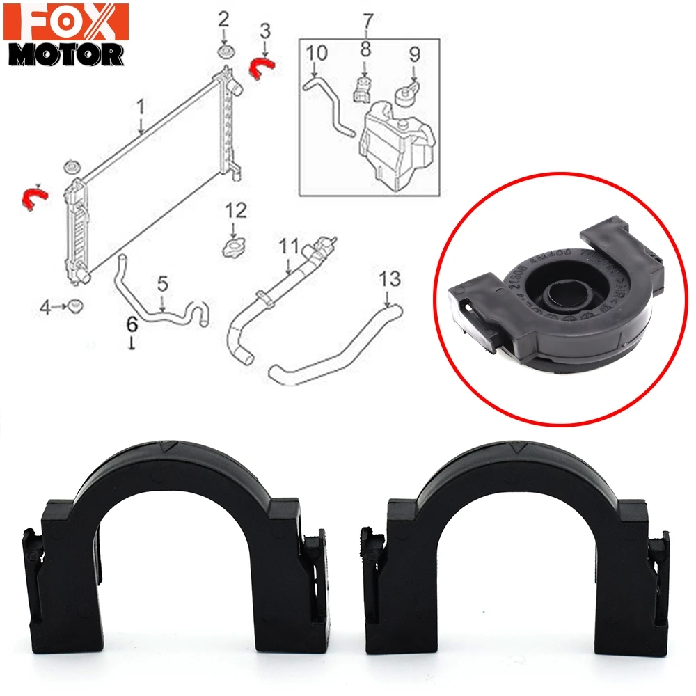 2x Upper Radiator Mounting Mount Busing Bracket Clip Retainer For Nissan Murano Quest Maxima A34 A35 A36 Altima Teana Rogue S35