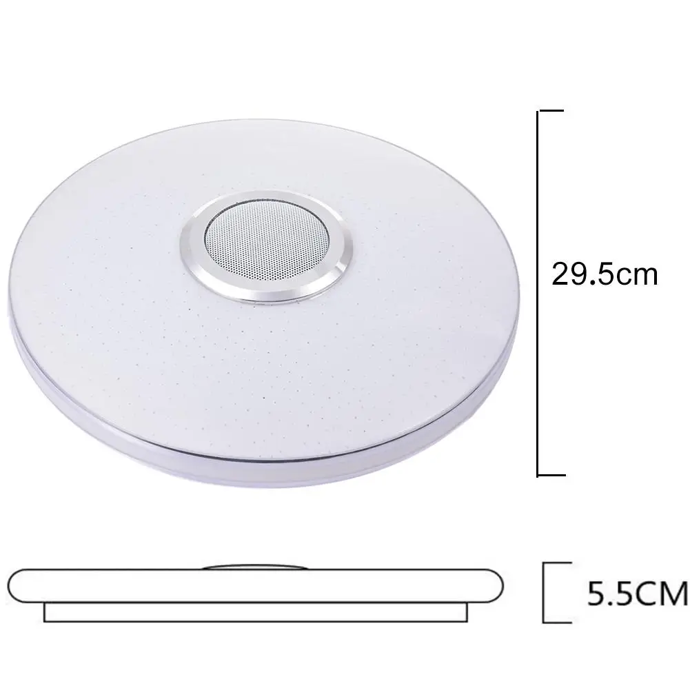Lampada da soffitto a LED RGB dimmerabile 36W Music Light APP telecomando Bluetooth Smart camera da letto Timer lampada da notte