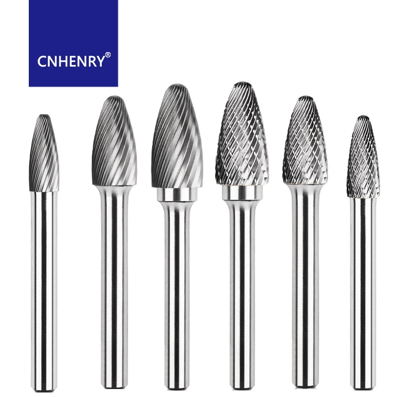 Tungsten Steel F-type Tungsten Steel Rotary File Curved Round Head Carbide Alloy Cylindrical Milling Cutter Rotary File