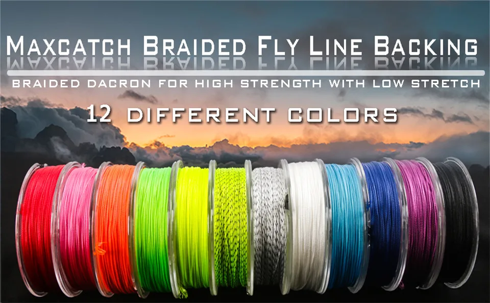 MAXIMUMCATCH Geflochtene Stützschnur, 20–30 lb, 100–300 Yards, Mehrzweckfarben, langlebige und korrosionsbeständige Fliegenfischschnur – Detail 10