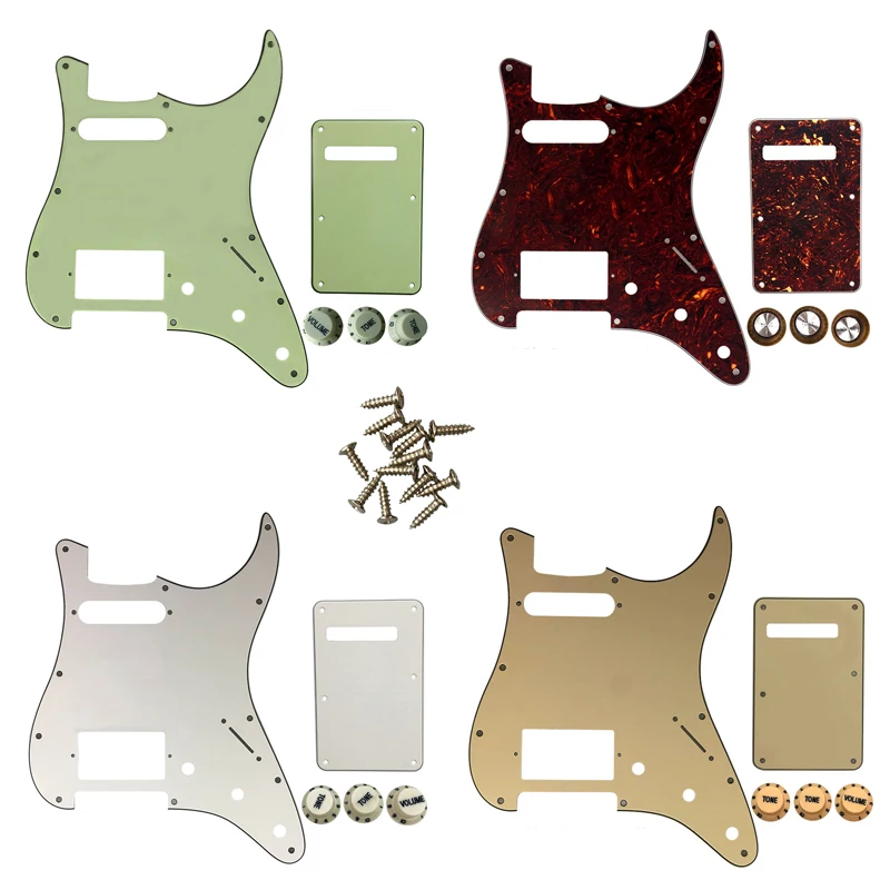 

Guitar Parts - For USA/Mexico Fd Strat 72' 11 Screw Hole Standard PAF Humbcker Hs Guitar Pickguard & Back Plate & Control Knob