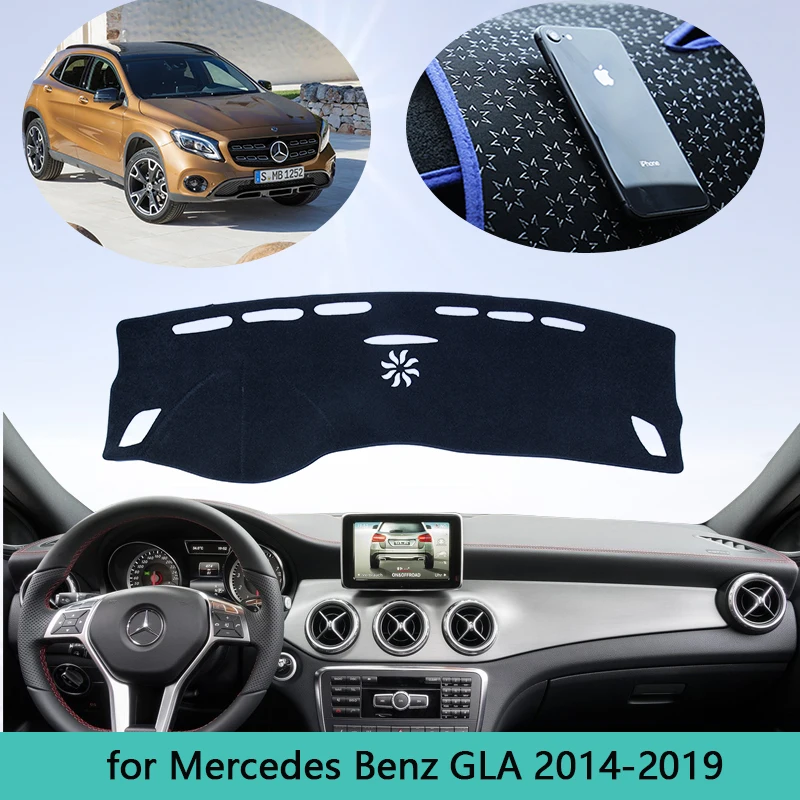 

Для Mercedes Benz GLA X156 GLA180 GLA200 GLA220 GLA250 220 220d AMG крышка приборной панели Защита от солнца Dashmat ковер автомобильные аксессуары