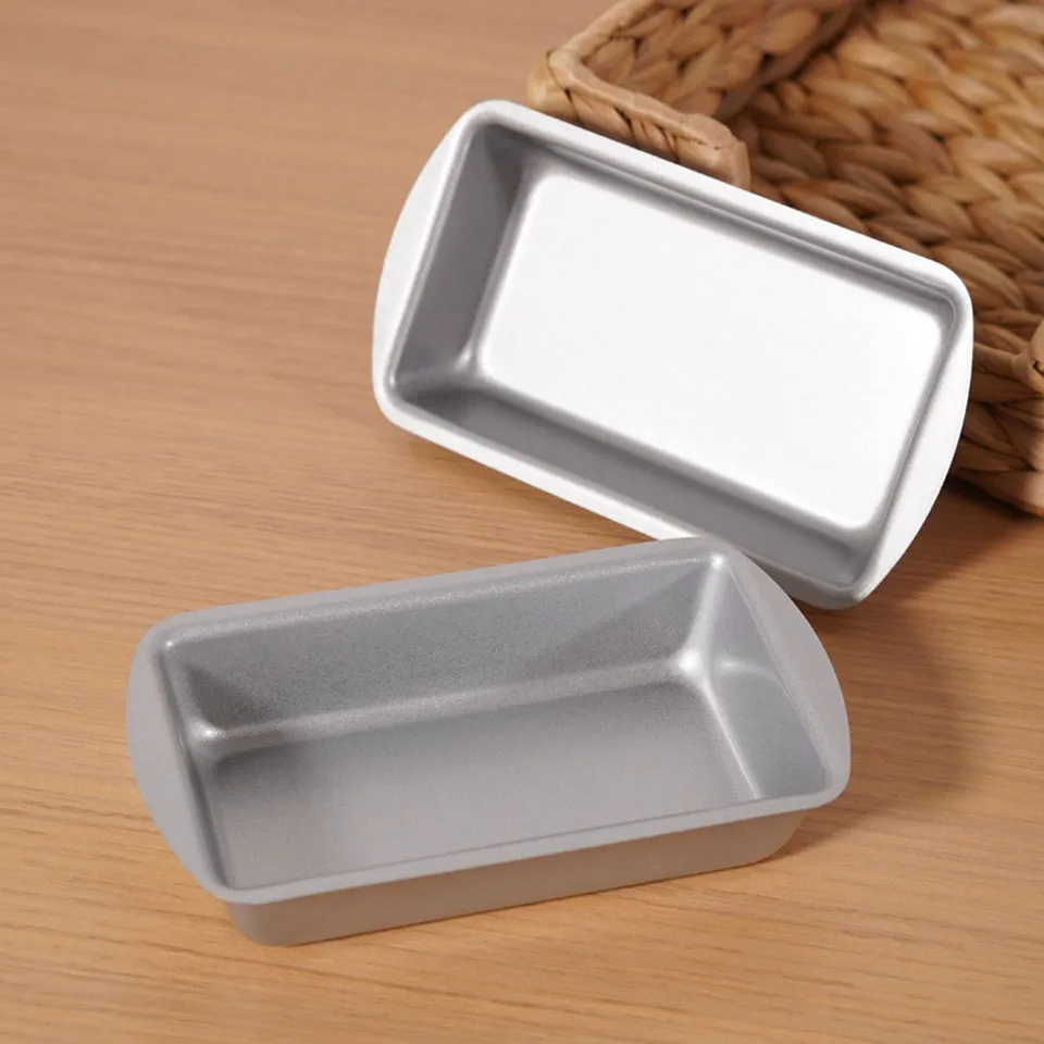 3/6pcs Mini Toast Brotform Kohlenstoffs tahl Laib Backform Antihaft Brot Kuchen form Rechteck Obst kuchen Backblech für die Küche