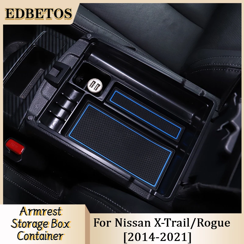 

Center Console Organizer Tray For Nissan X-Trail T32/Rogue 2014 2015 2016 2017 2018 2019 2020 2021 Armrest Storage Box