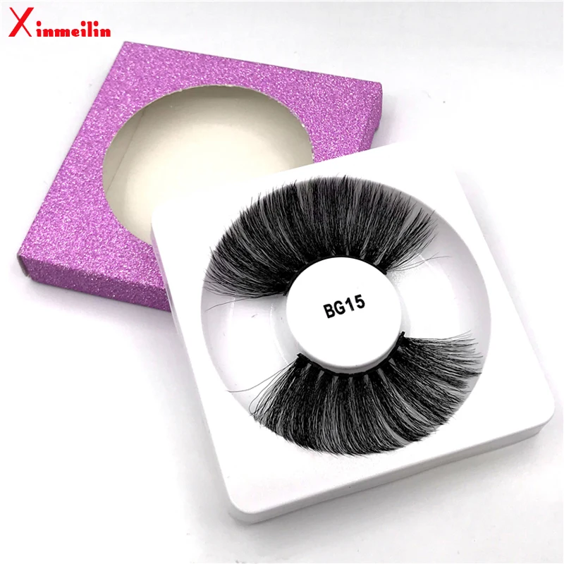 50/100pcs Carton Paper Packing Box for 25mm long EyeLash case Wholesale Bulk Cheap Pretty mink Lashes flash Storage Packaging