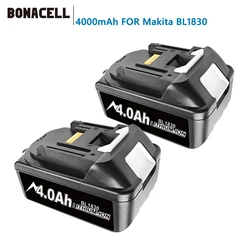 Bonacell Newest Version BL1860 18V 4000mAh Li ion Rechargeable Battery for Makita Battery 18 V BL1830 BL1840 BL1850 BL1860B L70