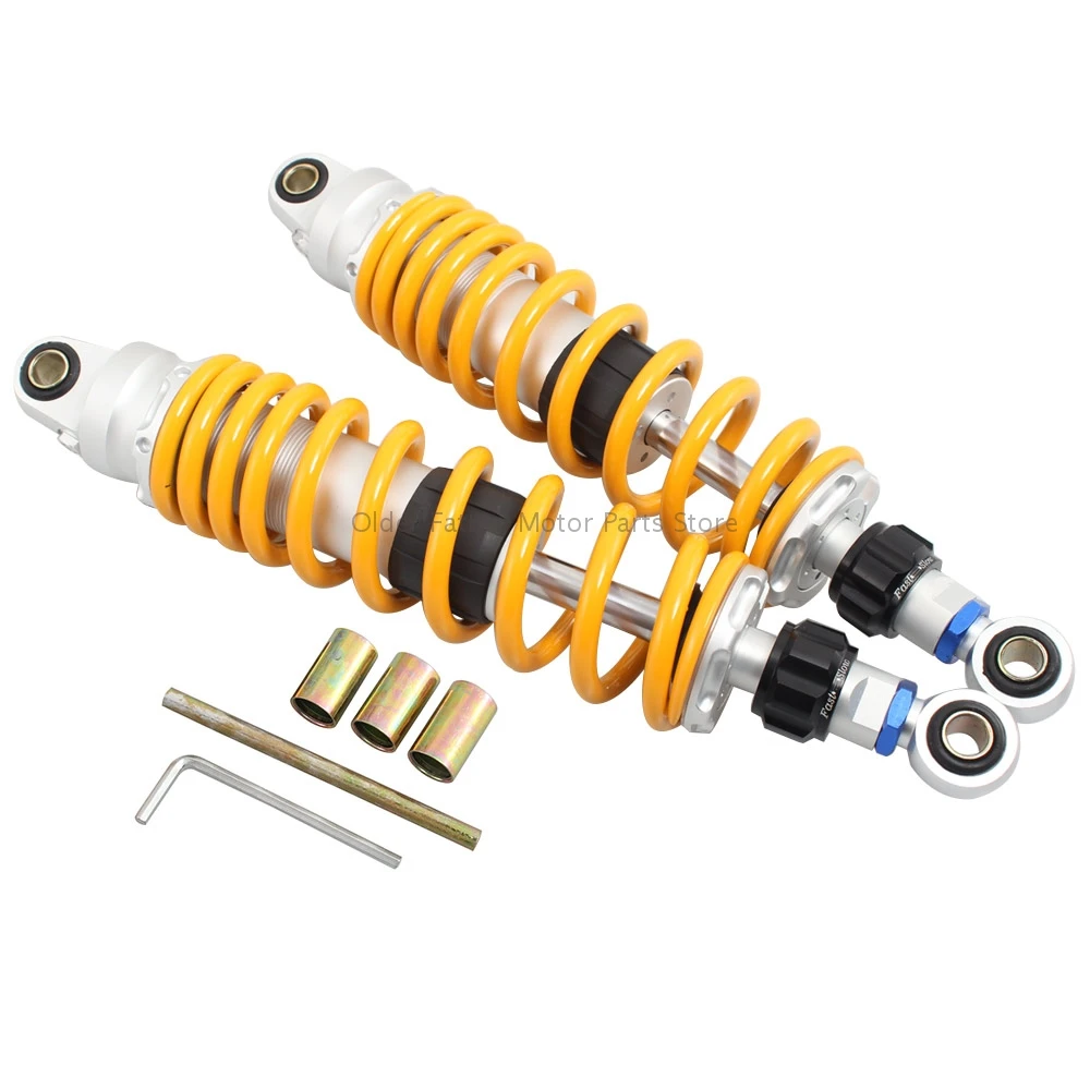 330mm Adjustable Air Shock Absorber Damper Moto Golden Rear Suspension For Harley Honda Yamaha Kawasaki Suzuki ATV Quad Off-Road