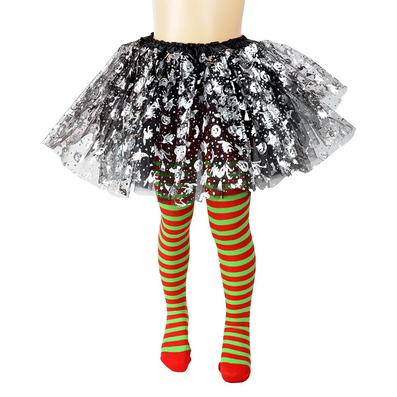 Halloween-Mädchen Gestreifte Strumpfhose Festtagsparty-Kostüm-Requisiten Strumpfhose Kinder-Strumpfhosen Dünne Strümpfe Mädchen-Accessoires – Detail 10