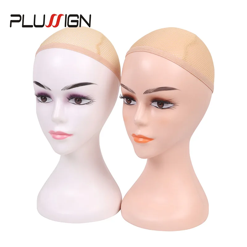 Skin Color 22Inch Female Mannequin Head For Wigs Salon Hair Store Display Head Stand For Wigs Hat Dummy Head Beige White Color