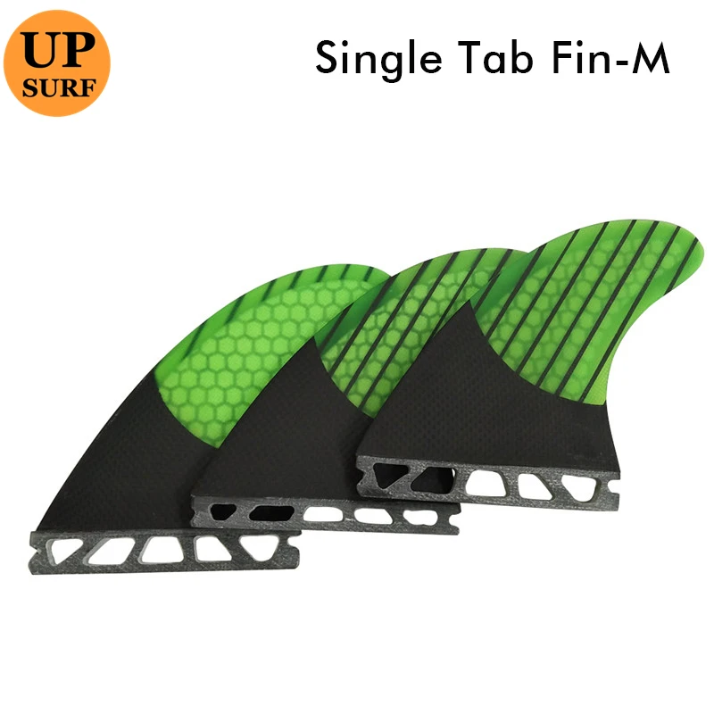 Wakeboard Single Tabs M Surfboard Fin Fiberglass Honeycomb L Fins Carbon Fiber Green Fins in Surfing New Design