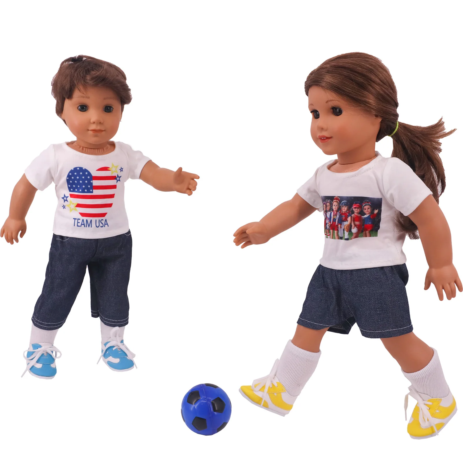 Doll Clothes Sportswear Medals For 18 Inch American Doll 43 Cm Reborn Baby Dolls Clothe Accessories,Our Generation Kid Toy Gifts