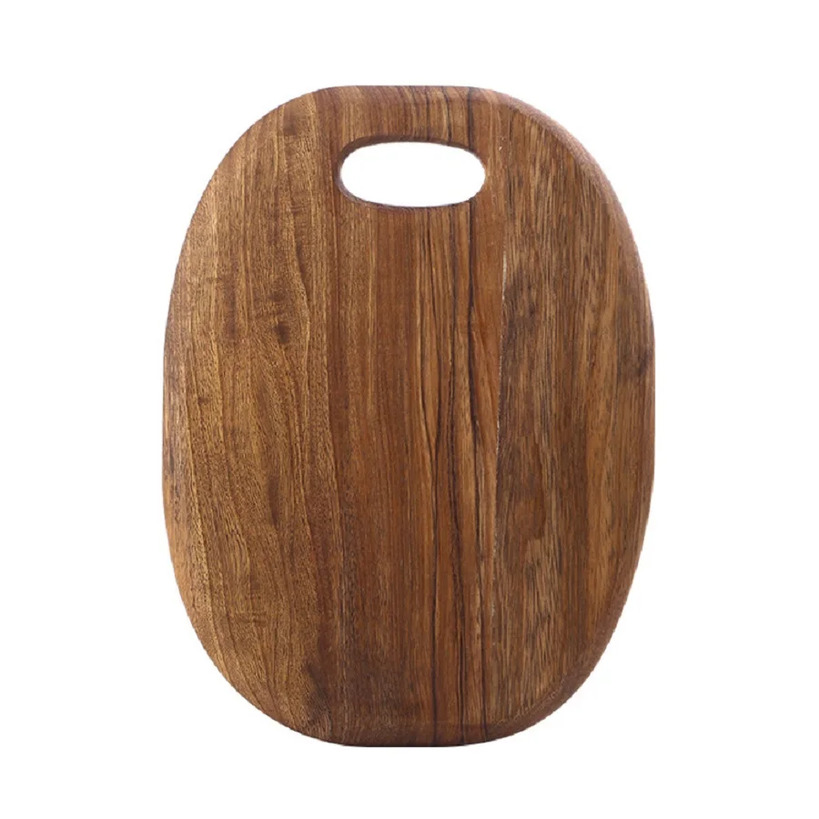 Zebra log chopping board for home, solid wood fruit chopping board for kitchen, round wooden chopping board