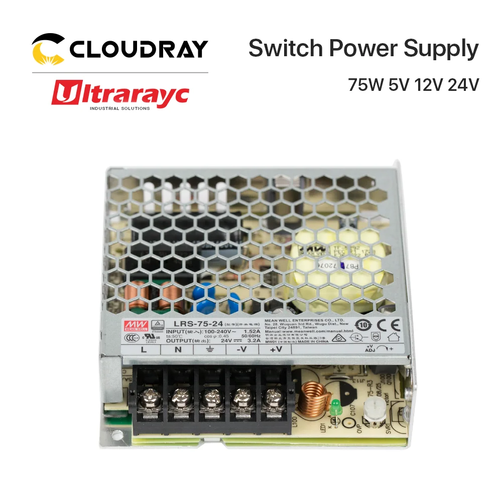 Ultrarayc Switch Power Supply 75W 5V 12V 24V Controller Power Board for Cnc Router Laser Engraving and Marking Machine