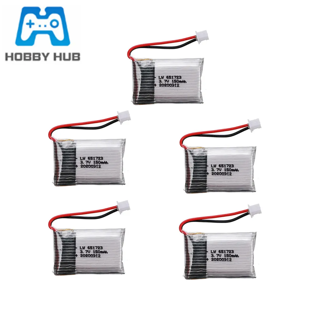 H20 Battery 3.7V 150mAh 651723 Lipo Battery For H20 Syma S8 M67 U839 RC Quadcopter Drone Spares Parts Accessories