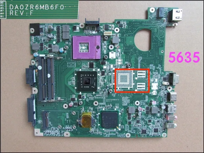 เหมาะสำหรับแล็ปท็อป Acer 5635เมนบอร์ด MB EDV06.001 DA0ZR6MB6F0 Mainboard 100% ทดสอบทำงานอย่างเต็มที่