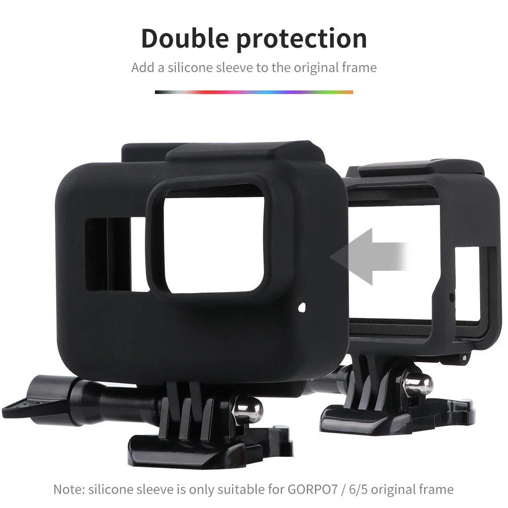 Anti-scratch Silicon Gel Camera Protective Case Cover Shell Housing For Gopro Hero 5 6 7 Action Camera Go Pro Accessories