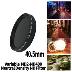 40.5mm Variable ND2-ND400 Neutral Density  Filter Fader ND Adjustable Optical Glass Lens Apply to Sony lens 16-50mm