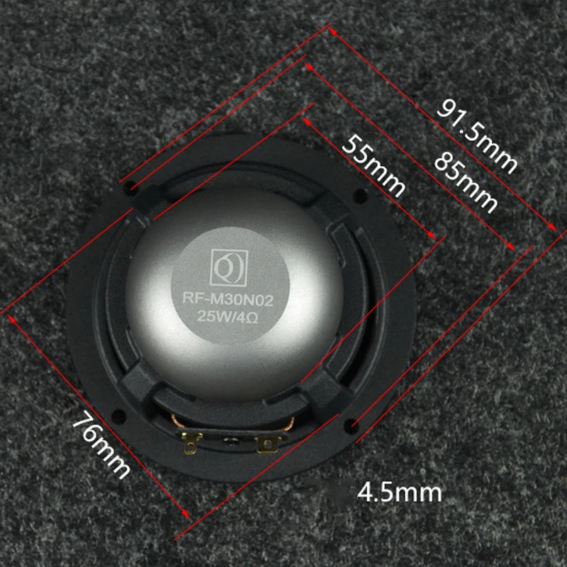 KYYSLB RF-M30N02 10-25W 4-8ohm 3 Inch High Fidelity Fever Midrange Speaker Unit Car Three-way Home Speaker Horn