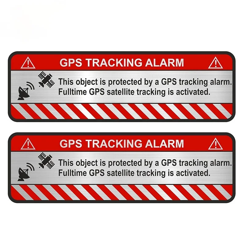 

2pcs GPS Tracking Alarm High Quality for Bicycle Motorcycle Car Alarm Anti-theft Safe Warning Plaques & Signs Car Sticker