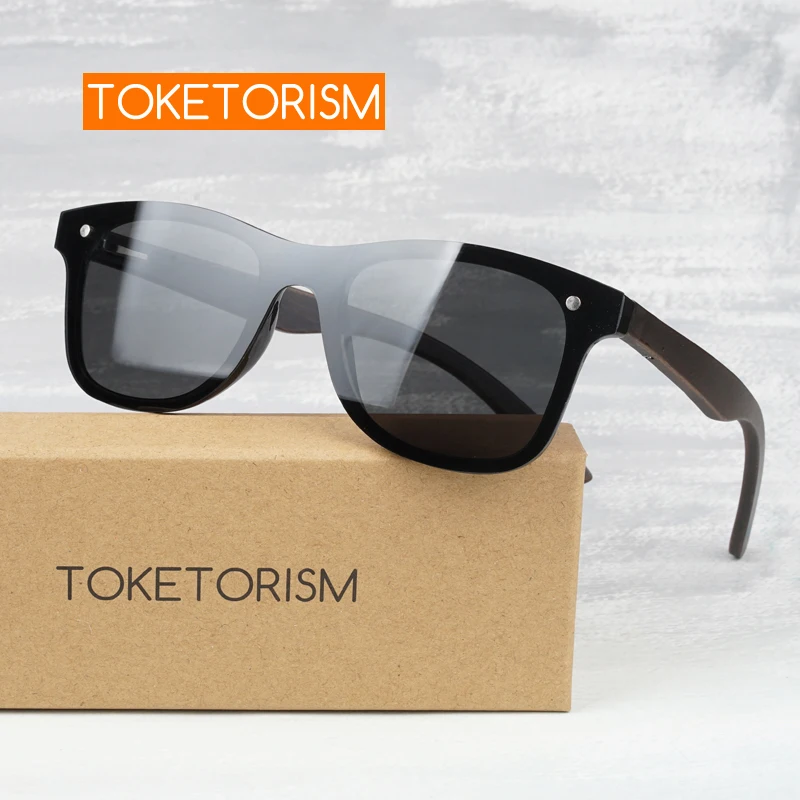 

Toketorism Mens Sunglasses Brand Designer Wood Sunglasses Polarized Shades for Women 4051