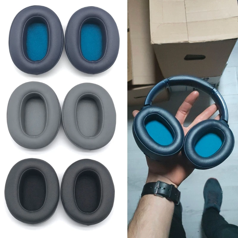 Portable Replacements Ear Pad Covers Compatible with So-ny WH-XB900N Headphone Covers Ear Cushions Easy to Install 95AF