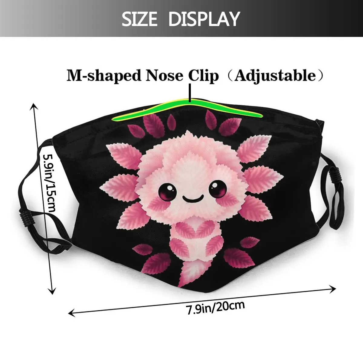 Lá Unisex Mặt Nạ Axolotl Người Yêu Dạo Phố Cá Cotton Chống Bụi Cá Tính Bán Hàng Lớn Masque Với Bộ Lọc