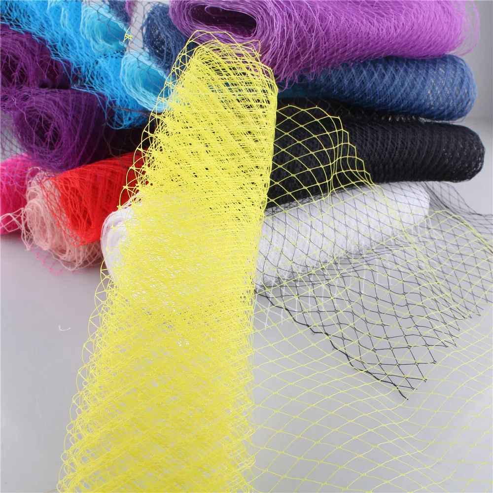 25cm*1yard Wedding Millinery Netting Russian Birdcage Veil DIY Fascinator Hat Trimming Hair Accessories Tulle Dress Fabric