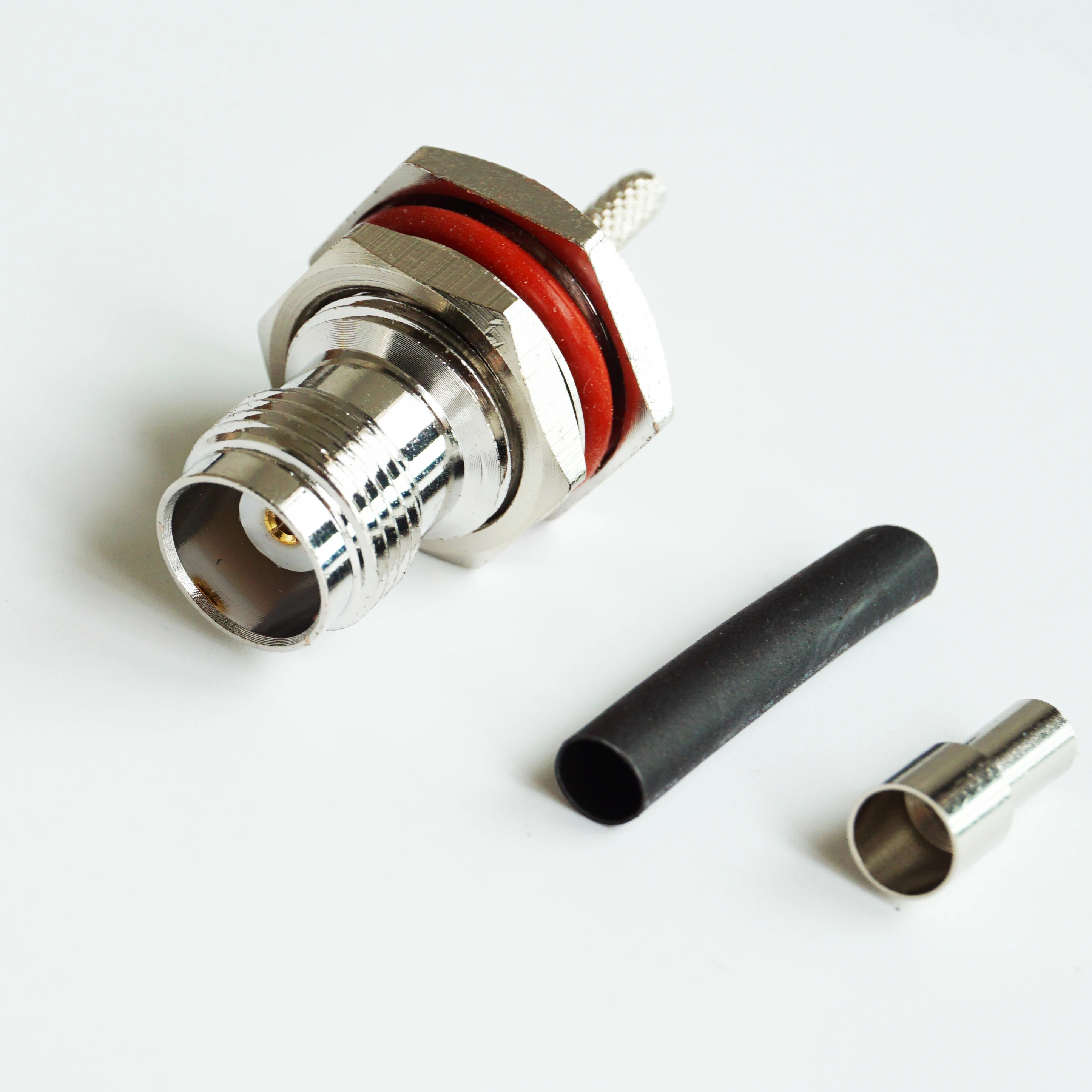 TNC Female JACK nut bulkhead crimp RG174 RG316 RF connector