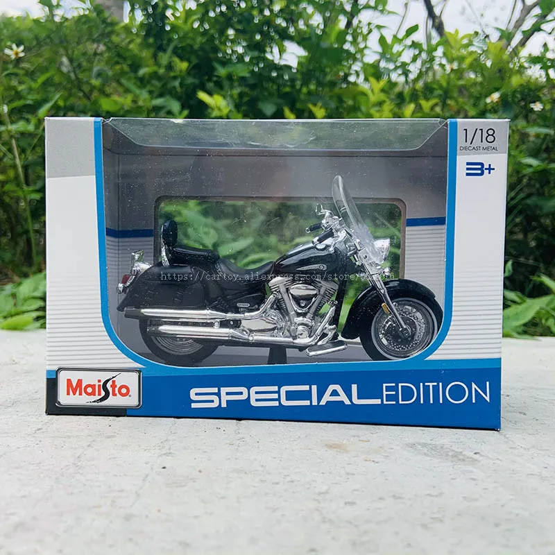 Maisto 1:18 Yamaha Road star original authorized simulation alloy motorcycle model toy car Static collection model